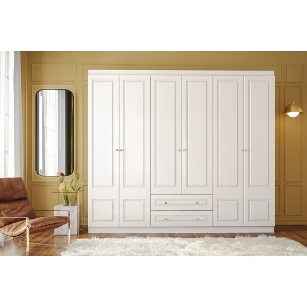 Armoire Inci 210 x 50 x 210 cm - Blanc Armoire Inci 210 x 50 x 210 cm - Blanc