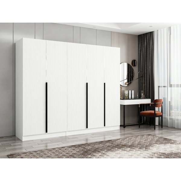 Armoire Cikani 225x52x210 cm - Blanc