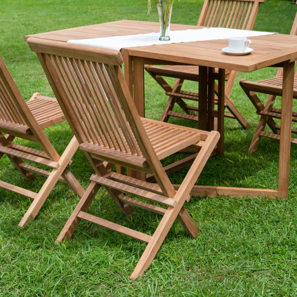 Saltö utematgrupp klaffbord med 4 st matstolar - Teak Saltö utematgrupp klaffbord med 4 st matstolar - Teak