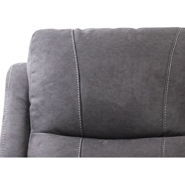 Canap d\\\'angle relax Enjoy - 4 places (lectrique) en tissu microfibre anthracite (modle V)