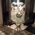 Trend 4; Glasbord med kromben Trend 4 bord - Glas/Krom