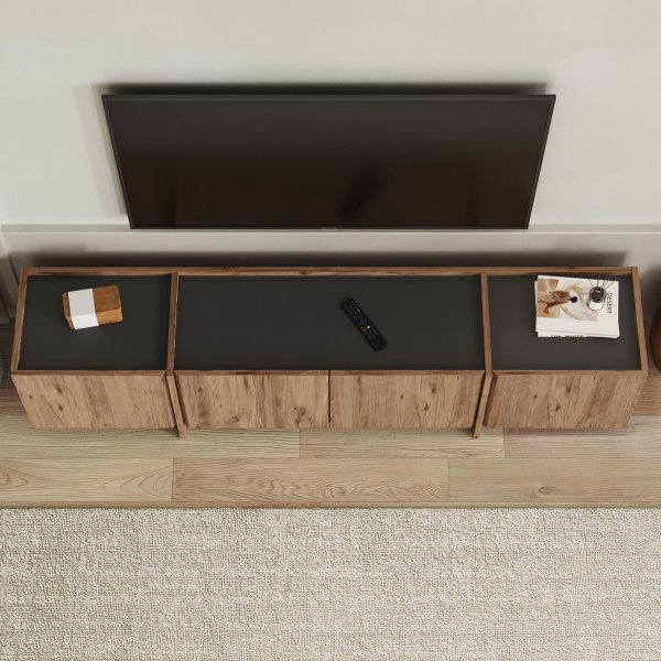 TV-b�nk Lorensa 180 cm - Atlantic Pine/Antracit
