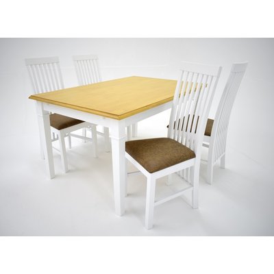 Ramns matgrupp - Bord inklusive 4 st Vind stolar - Vit/ek