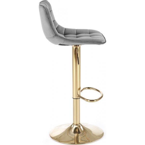 Barstol gr sammet guldig fot hj och snkbar