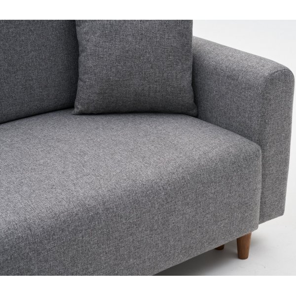 Canapé lit Mane gauche - Gris Canapé lit Mane gauche - Gris