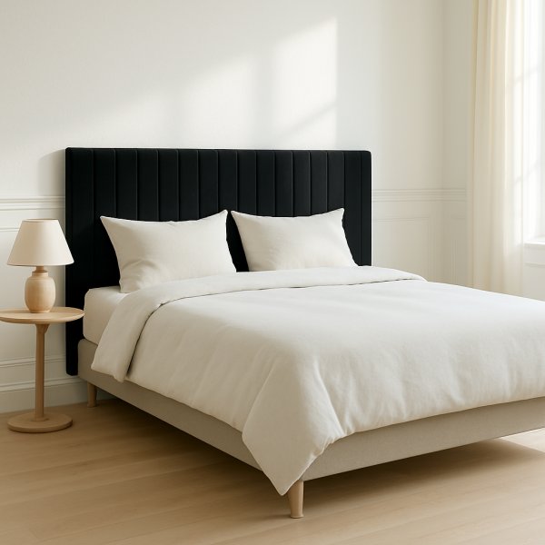 Sänggavel Equator 180 cm - Svart sammet Sänggavel Equator 180 cm - Svart sammet