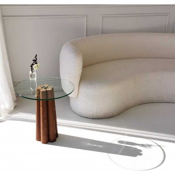 Table basse Thales Ø50 cm - Noyer Table basse Thales Ø50 cm - Noyer