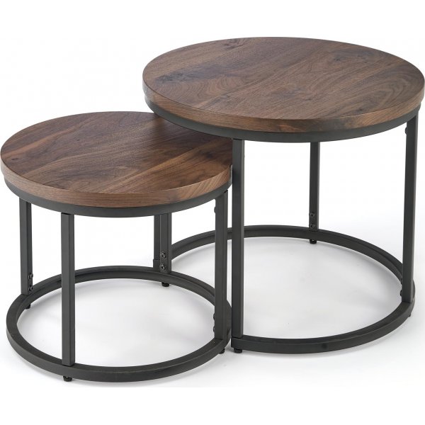 Satsbord valnöt/svart Ø43/53 cm - Tore Satsbord valnöt/svart Ø43/53 cm - Tore