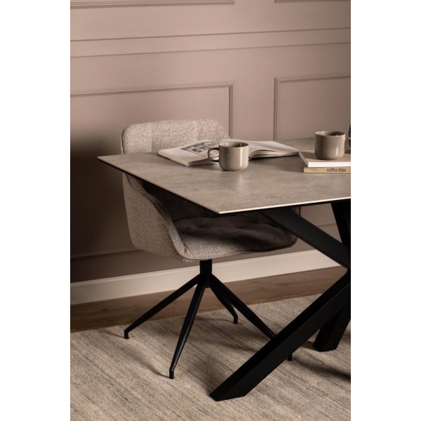 Heaven matbord 160 x 90 cm - Gr�/matt svart