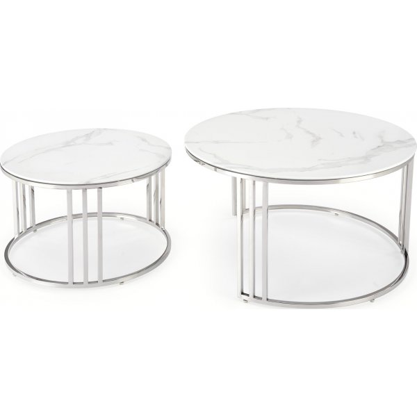 Table basse Verado Ø60/80 cm - Marbre blanc Table basse Verado Ø60/80 cm - Marbre blanc