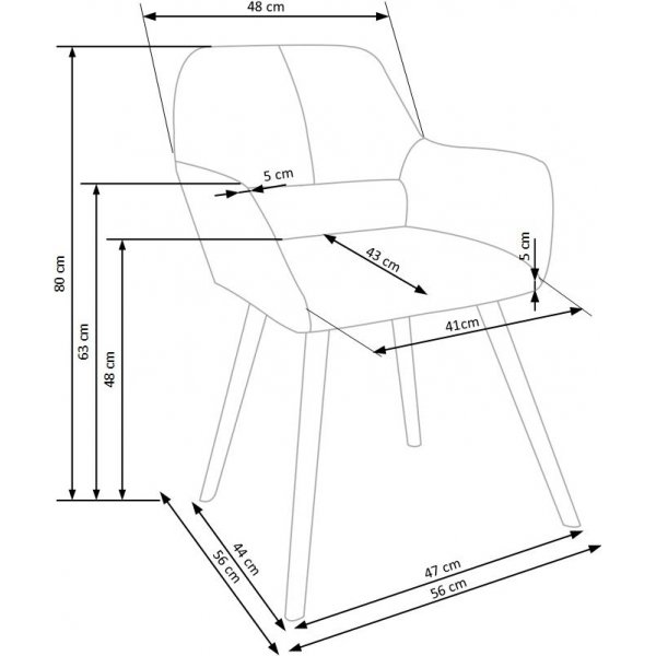 Chaise de salle à manger Cash - Beige Chaise de salle à manger Cash - Beige