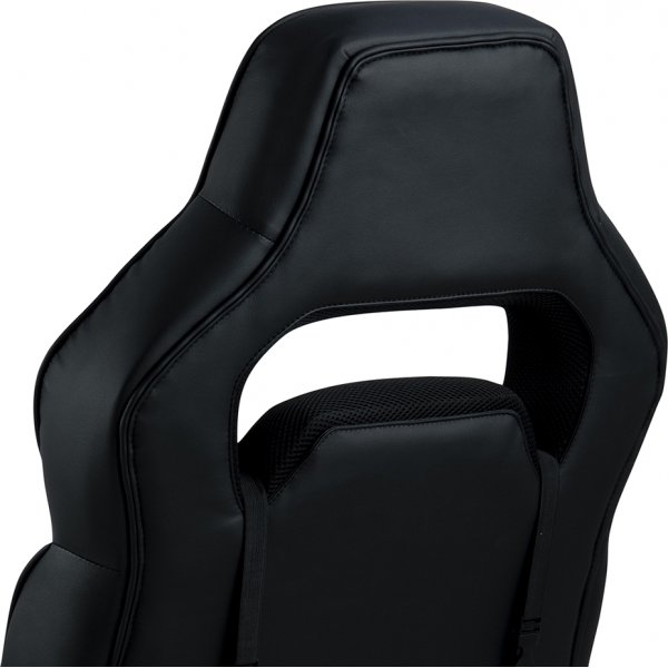 Chaise de bureau / chaise de jeu Canyon - PU noir/gris