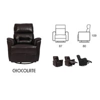 Kirsten Reclinerfåtölj - Mörkbrun Air-leather Kirsten Reclinerfåtölj - Mörkbrun Air-leather