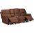 Canap inclinable Enjoy Hollywood (Cinema sofa) - 3 places (lectrique) en tissu microfibre marron