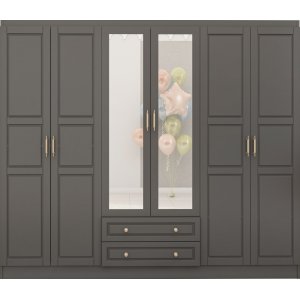 Armoire Bahar 210 x 50 x 210 cm - Anthracite