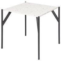 Terrazzo sidobord 50x50 cm - Terrazzo Bianco & underrede AIR i svart metall Terrazzo sidobord 50x50 cm - Terrazzo Bianco & underrede AIR i svart metall