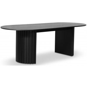 PiPi ovalt matbord i svartbetsat ek 230 cm
