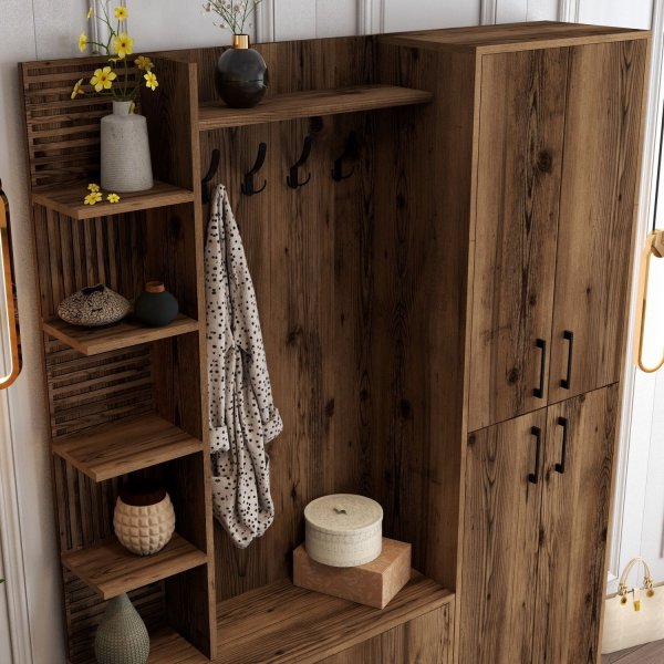 Meuble d'entre Viyana 150 cm - Noyer