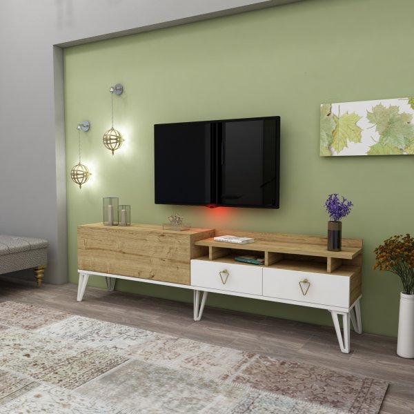 Royal TV-b�nk - Vit/ek