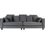 Soffa 250 cm bred mrkgr sammet 114 cm djup