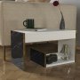 Ravenna sidobord 29,5 x 35 cm - Vit/guld/svart