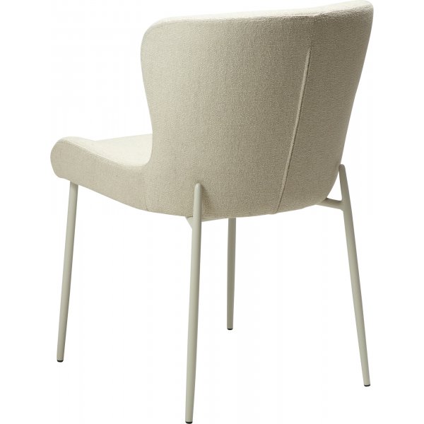 Chaise de salle à manger Glam - Boucle blanche/blanc Chaise de salle à manger Glam - Boucle blanche/blanc