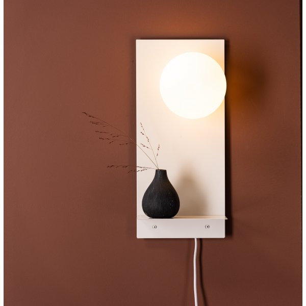 Troyes wandlamp - Lichtgrijs/wit