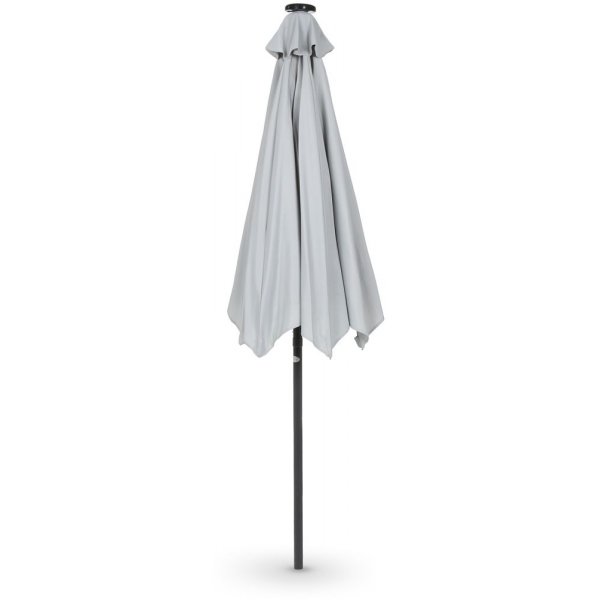 Parasoll Malta med soldriven LED belysning - Ljusgrå Parasoll Malta med soldriven LED belysning - Ljusgrå