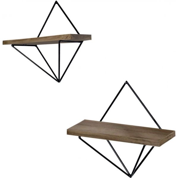 Walter wandplank 46 - Walnoot/zwart