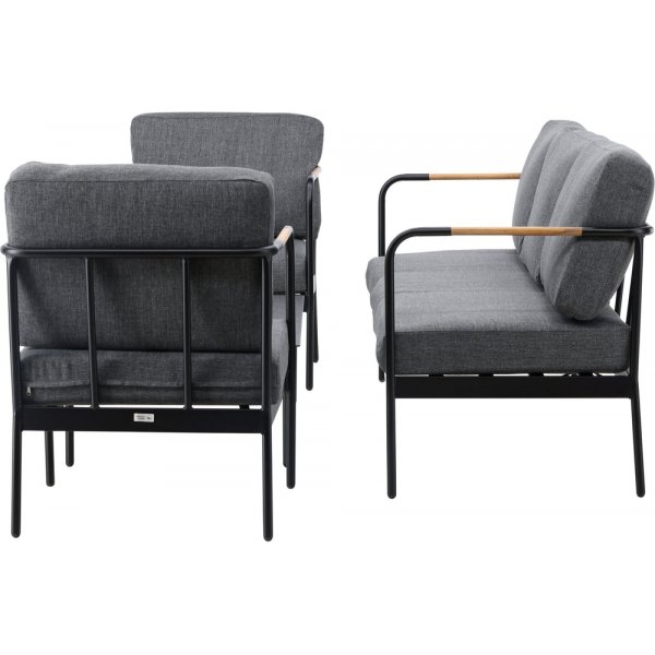 Pehnna loungegrupp - Svart/mörkgrå Pehnna loungegrupp - Svart/mörkgrå