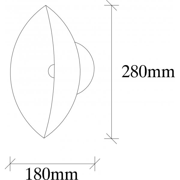 Sivani wandlamp 842 - Zwart