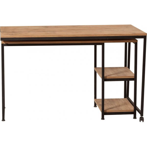 Bureau Bera 125x54,5 cm - Pin/noir