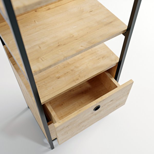 Abludo hylla med lådor - Ek Abludo hylla med lådor - Ek