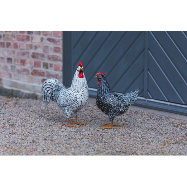 Dcoration poule 31 x 18 x 39 cm - Noir