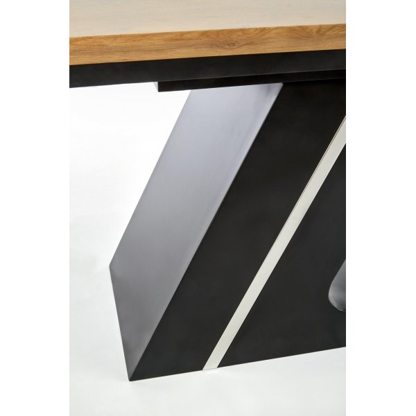 Becca matbord 160-220 cm - Ek/svart