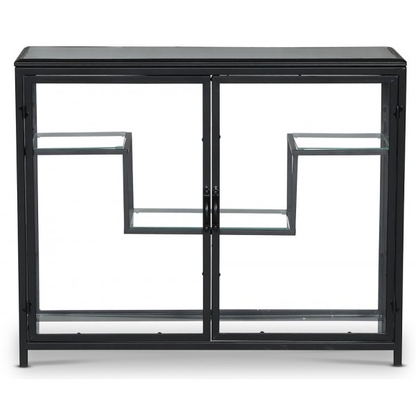 Winchester skåp - Svart metall / Glas Winchester skåp - Svart metall / Glas