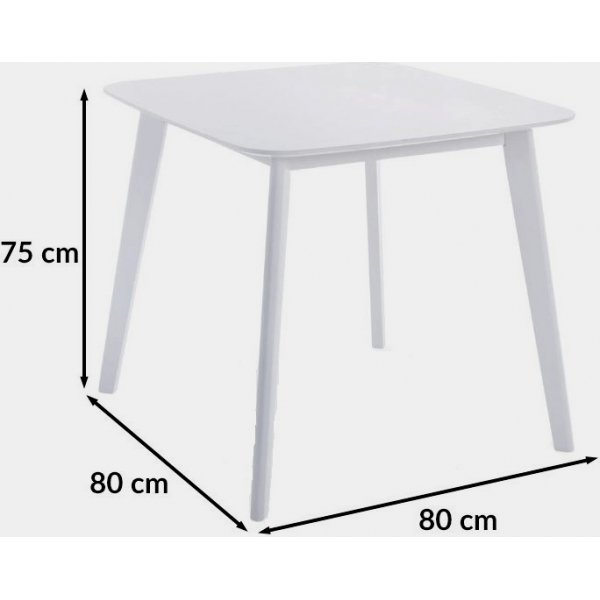 Deanna 80x80 cm matbord - Vit Deanna 80x80 cm matbord - Vit