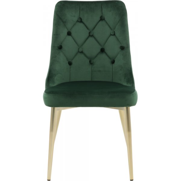 Chaise de salle à manger Alice Deluxe - Vert/laiton Chaise de salle à manger Alice Deluxe - Vert/laiton