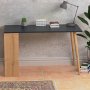 Sally skrivbord 120x60 cm - Antracit/ek