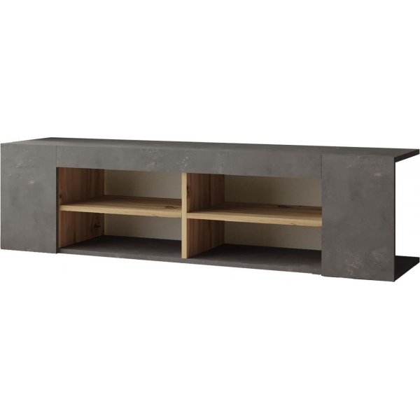 Luvio TV-bänk 13 - Ek/silver Luvio TV-bänk 13 - Ek/silver