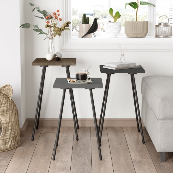 Luiz satsbord 29 x 29 cm - Gr/mrkGr/brons