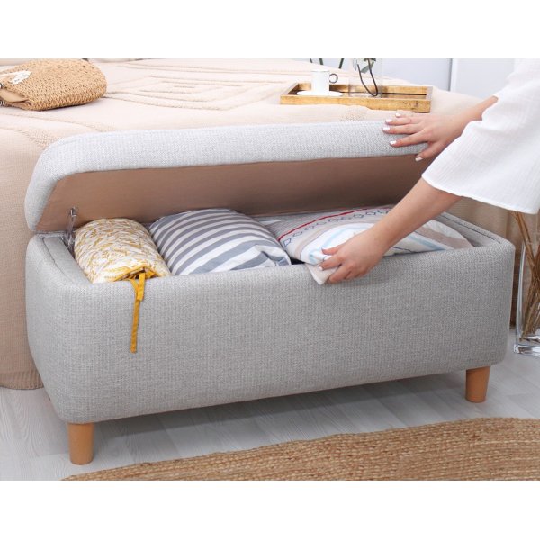 Pouf Rocio - Gris clair Pouf Rocio - Gris clair