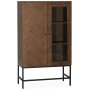 Edge monterat vitrinskp i smoked oak + Textilskydd fr mbler