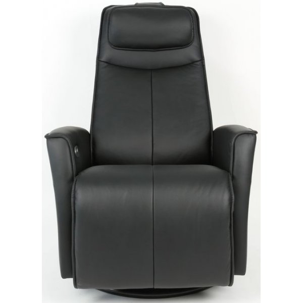 Fauteuil inclinable Hjellegjerde Loft (fonction électrique) - Cuir plein noir Fauteuil inclinable Hjellegjerde Loft (fonction électrique) - Cuir plein noir
