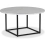 Dexter runt soffbord 85 cm - Metall / Vit marmor sten