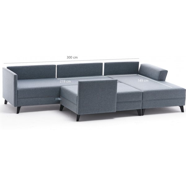 Canapé U-bed Efsun - Blanc crème Canapé U-bed Efsun - Blanc crème