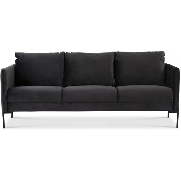 Kingsley 3-sits soffa grå sammet Kingsley 3-sits soffa grå sammet