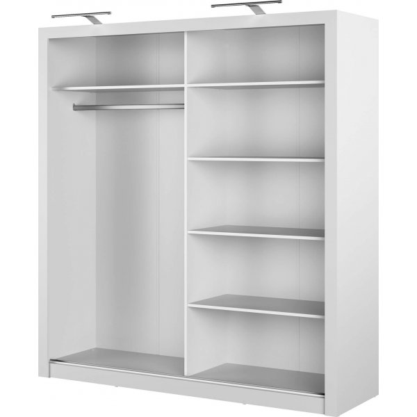 Armoire Einar 16 avec éclairage LED - Blanc Armoire Einar 16 avec éclairage LED - Blanc