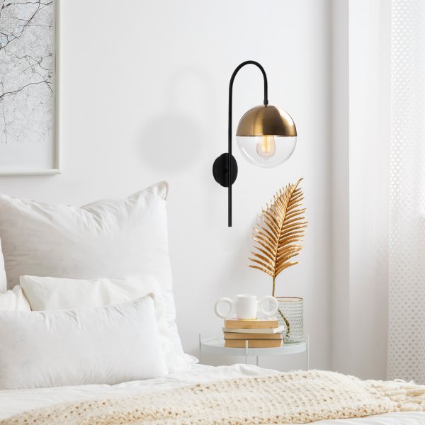 Bastos wandlamp 3055 - Zwart/vintage