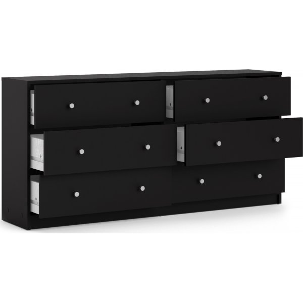 May zwarte ladekast met 6 lades May zwarte ladekast met 6 lades